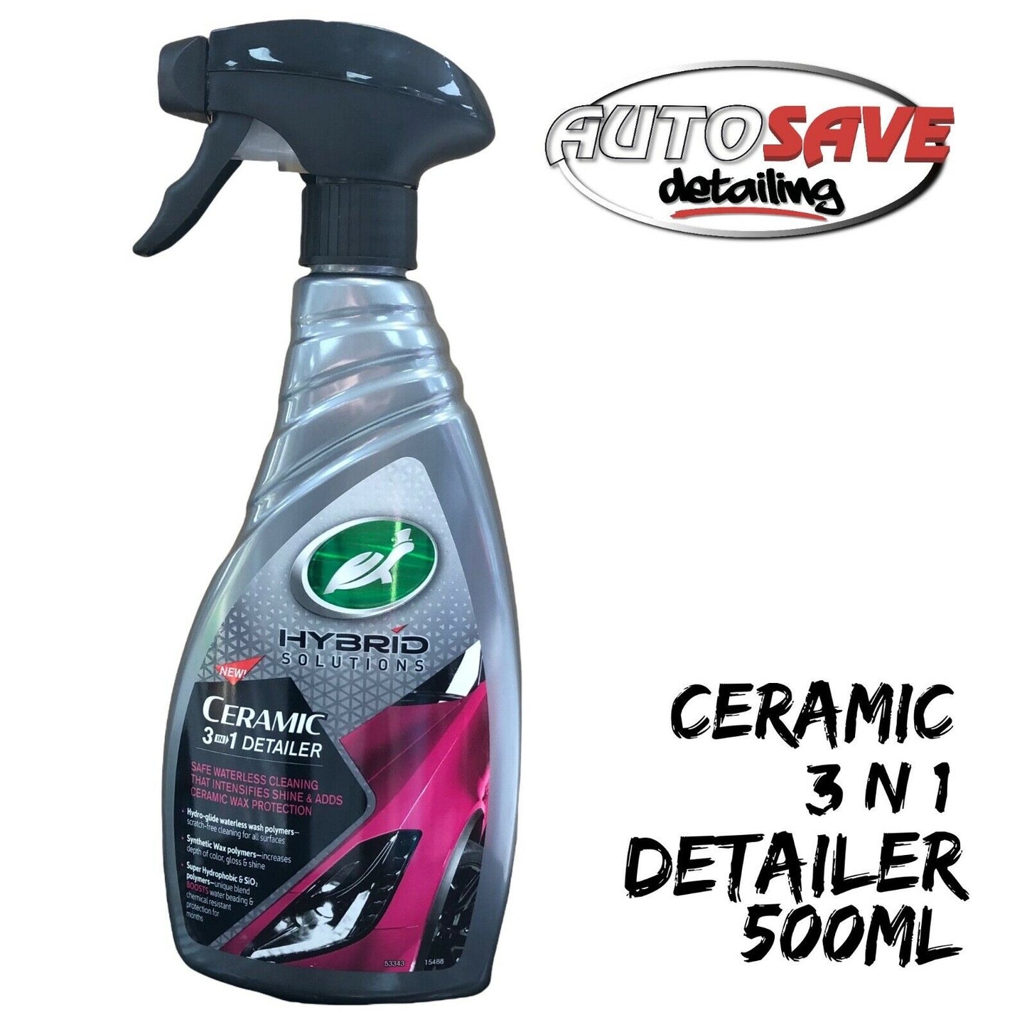 Turtle Wax 53343 Hybrid Solutions Ceramic 3in1 Wash & Wax 500ml