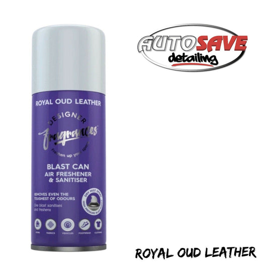 Blast Can Spray Air Freshener Designer Fragrances Car and Home Royal Oud Leather