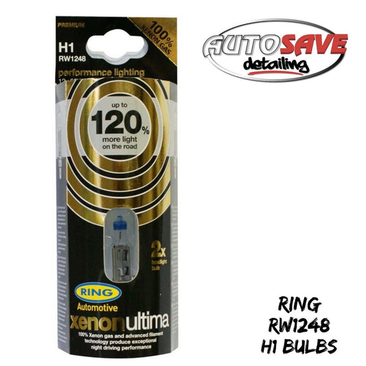 RW1248 Ring H1 XENON ULTIMA +120% Uprated Headlight Bulbs 12v 55w H1