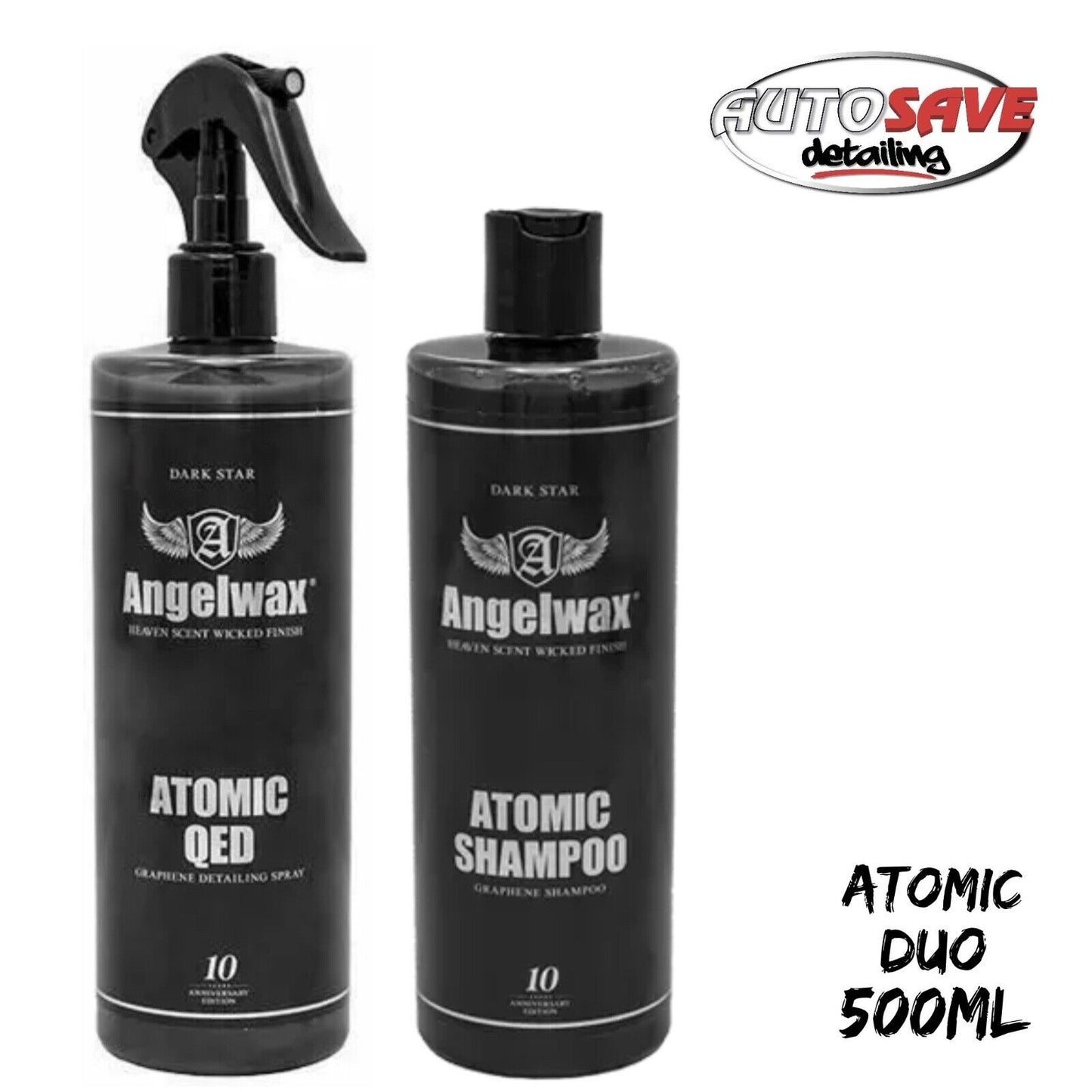 Angelwax Dark Star Atomic  QED Detail Spray & Atomic  Shampoo 500ml