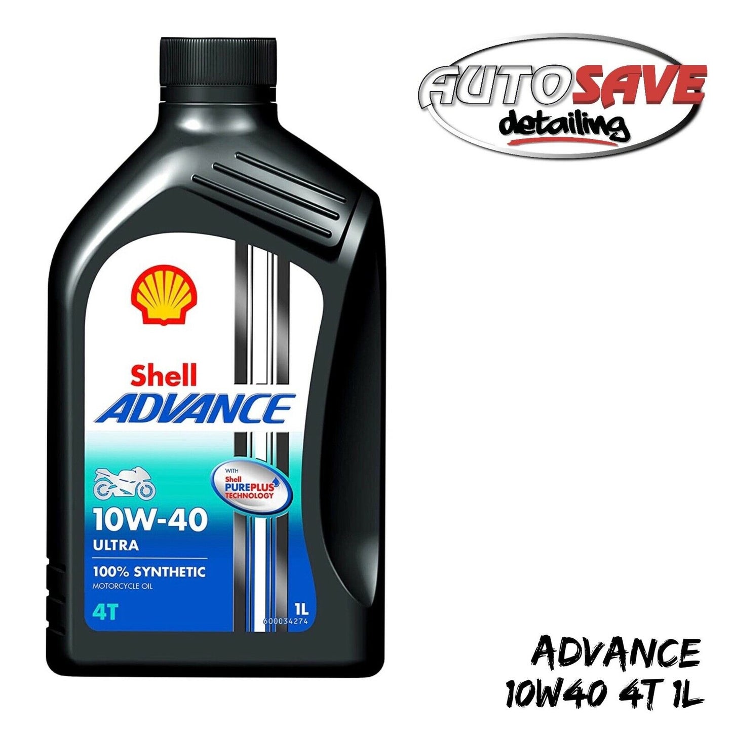 Shell Advance Ultra 4T 10W-40 Fully Synthetic Motorcycle Oil 10W40 1 Litre 1L