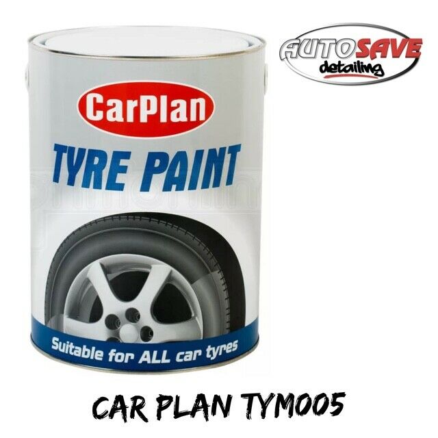 CarPlan TYM005 Tyre Paint Brush On 4.5 Ltr Suitable for Tyres Mud Flaps Car Mats