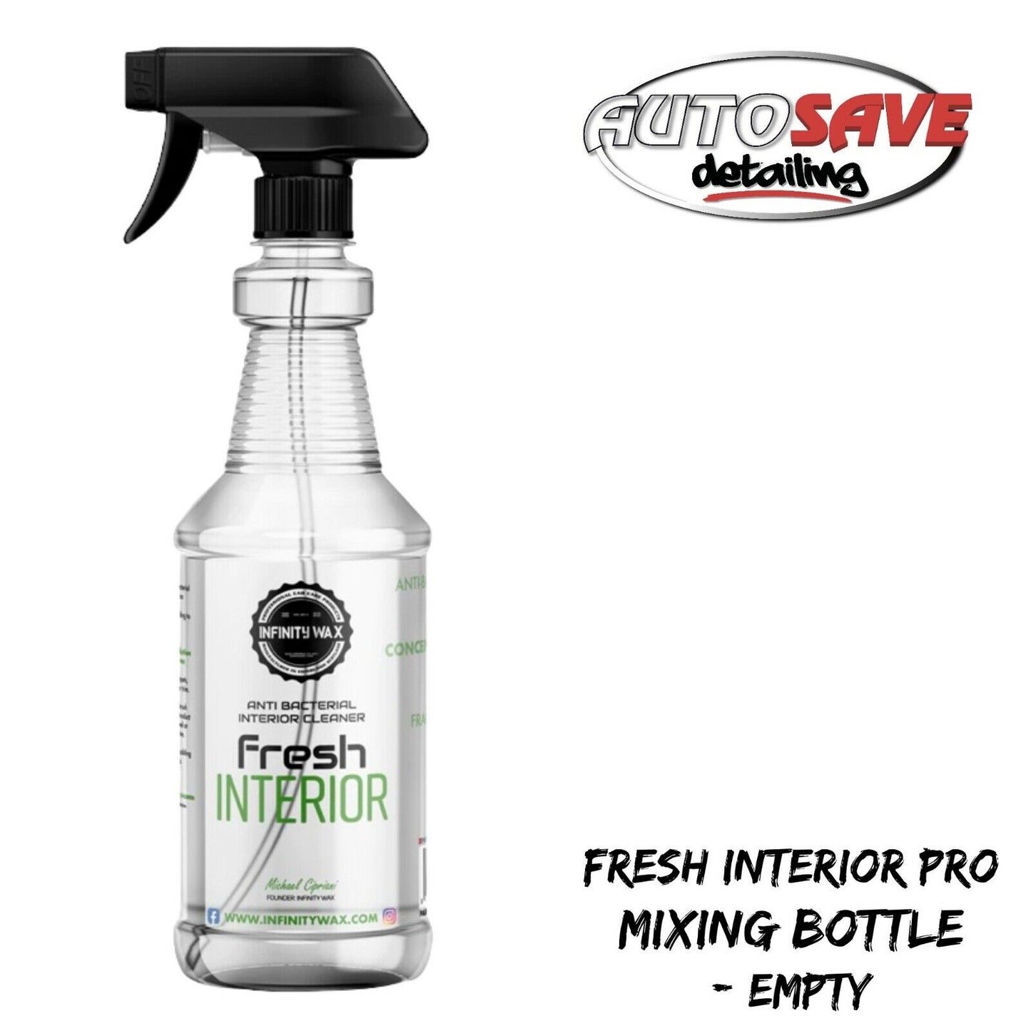 Infinity Wax Pro Bottle With label - Fresh Interior