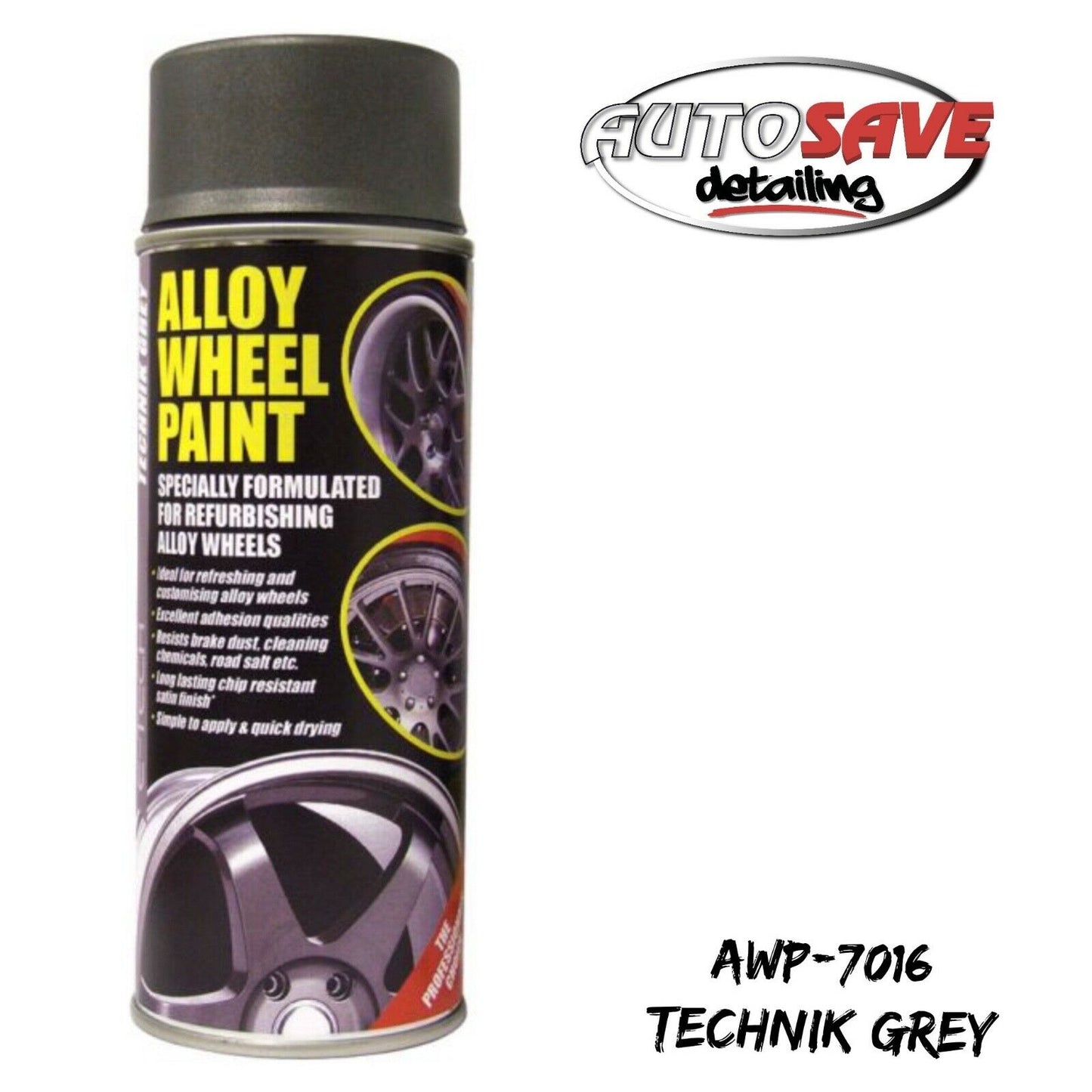 E-Tech Professional TECHNIK GREY  Car Alloy Wheel Spray Paint