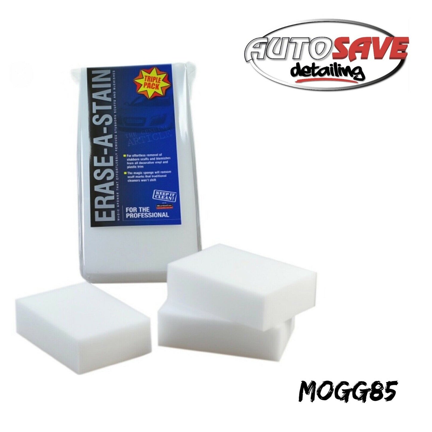 3 x Magic Cleaning Sponge Foam Eraser Stain Remover Melamine Pad Multi Purpose