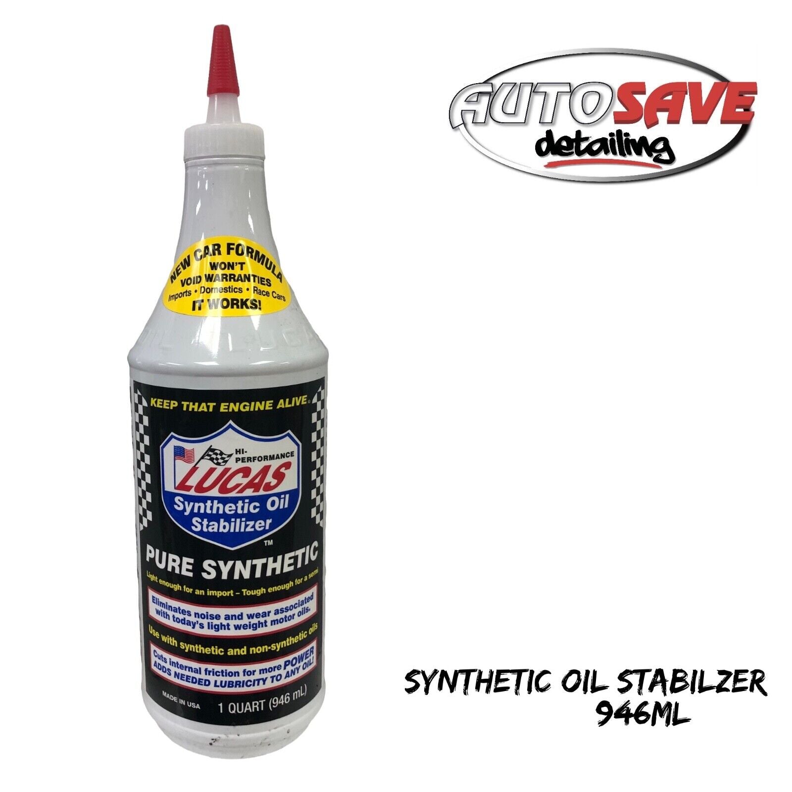 Lucas Oil - Pure Synthetic Oil Stabilizer - Stabiliser - 946ml - 10130 ...