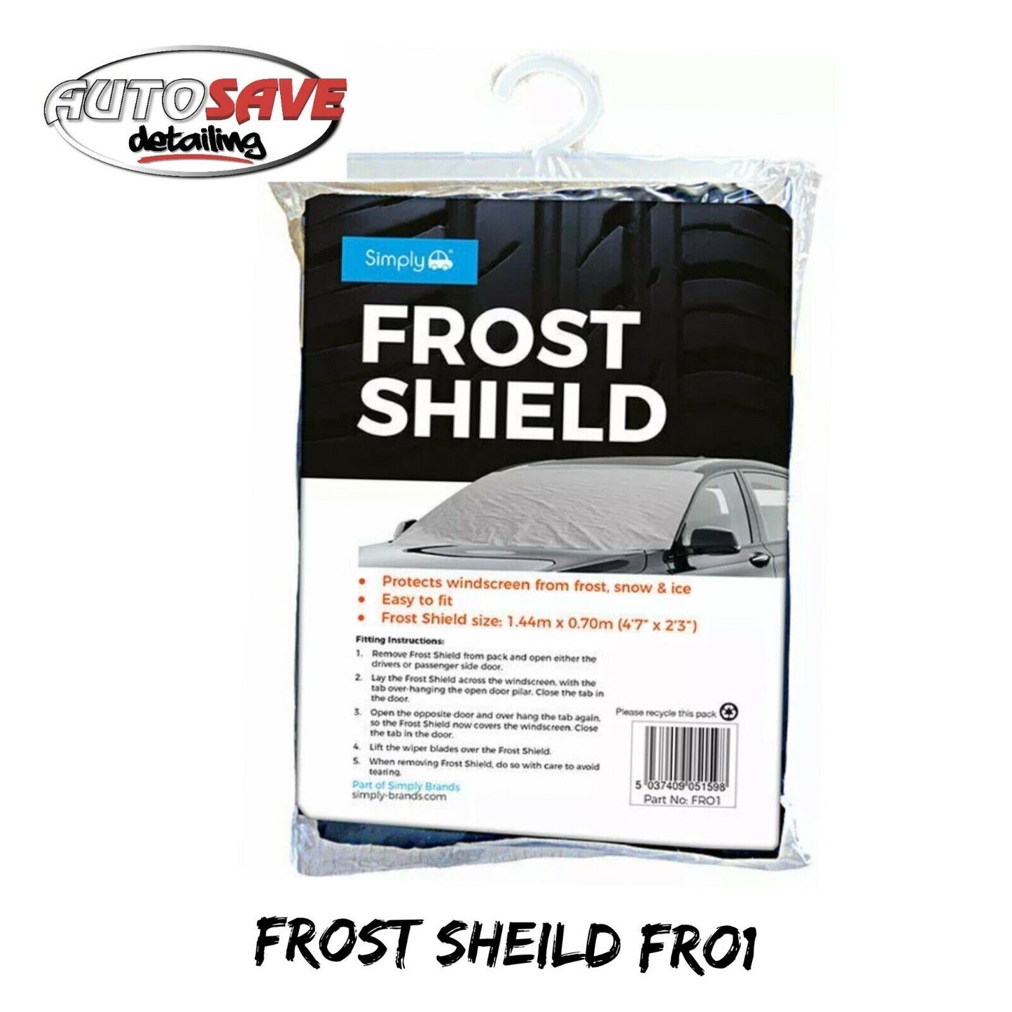 Simply Frost Shield Protect Windscreen Snow Ice Frozen Cover Car Van