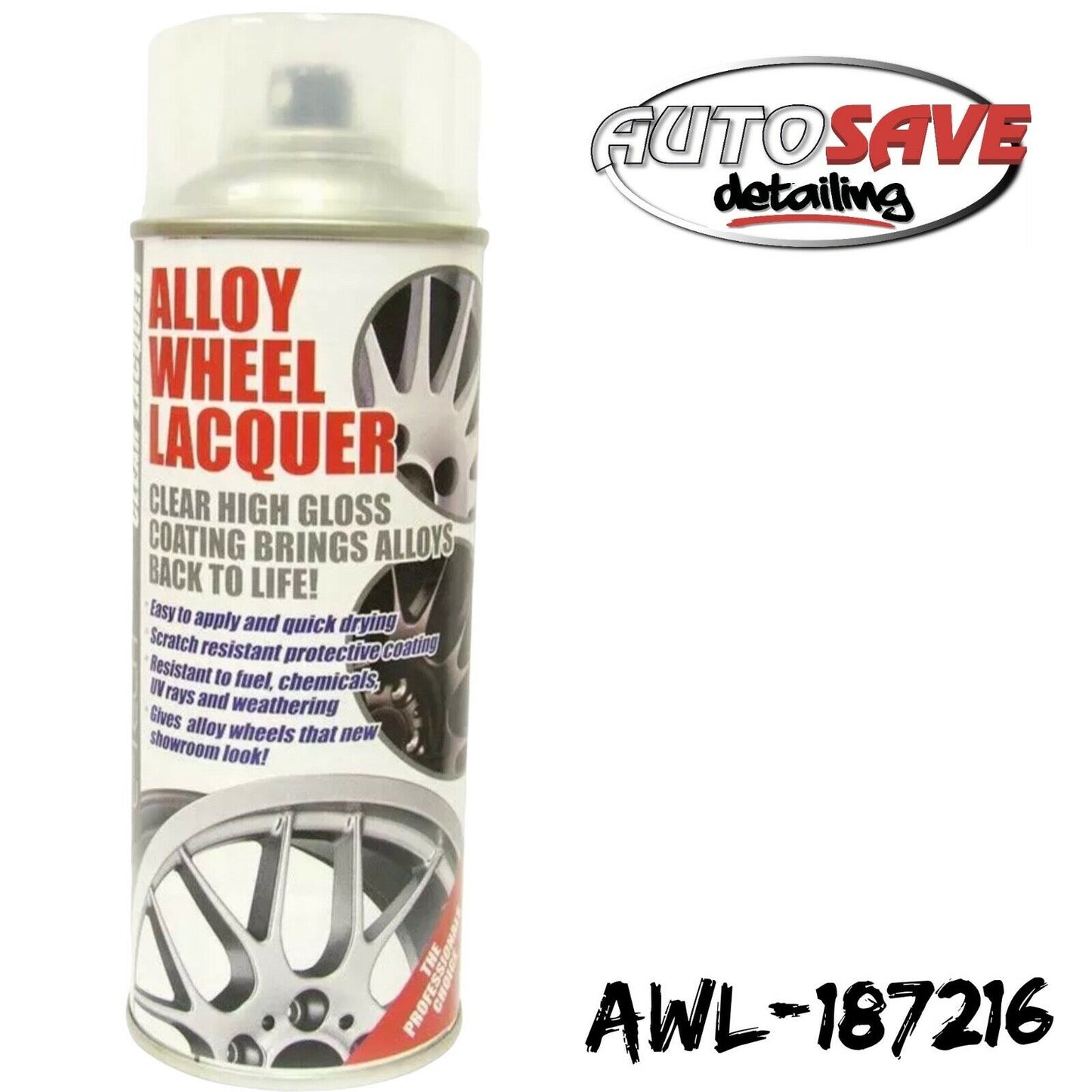 E-Tech Clear Alloy Wheel Lacquer Chip Resistant Wheel Refurbishing 400ml