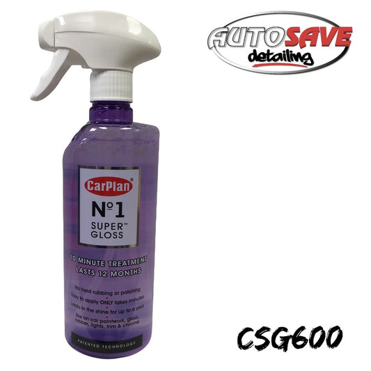 CarPlan CSG600 No 1 Super Gloss Car Valeting Smooth Finish Polish 600ml