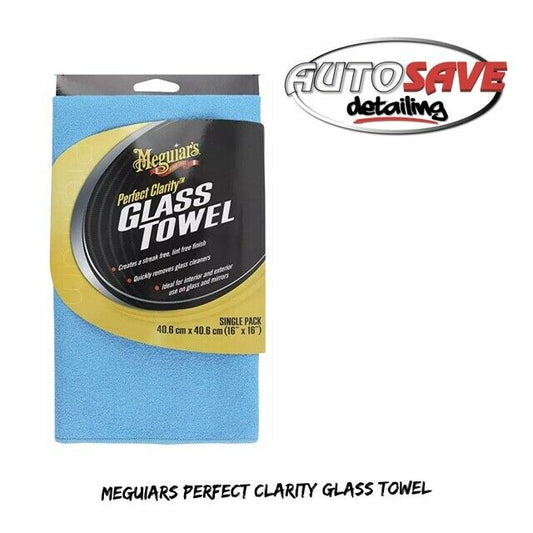 Meguiar's Perfect Clarity Glass Towel, Blue, creates a streak free, lint free