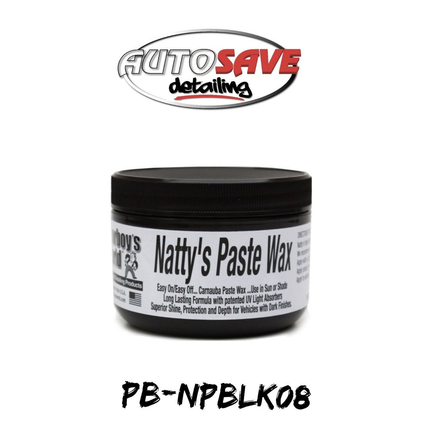 Poorboys Nattys Paste Wax Black Shine Protection & Depth Long Lasting 235ml