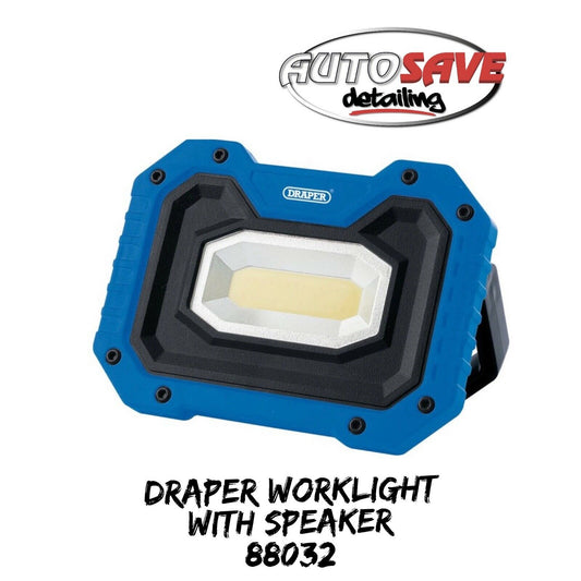 Draper 88032 Rechargeable Worklight Wireless Speaker Blue
