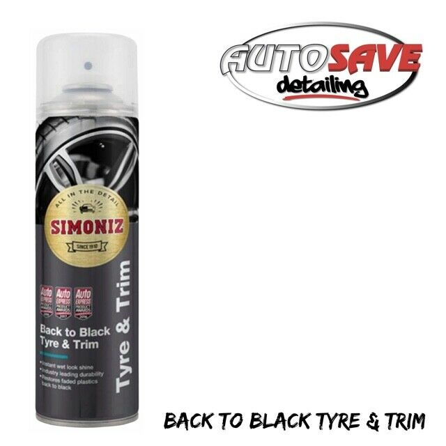 Simoniz Back To Black Tyre & Trim Protect Wet Look Shine Exterior Plastic 500ml