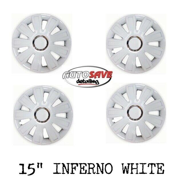 Simply Inferno 15 Inch Wheel Trim Set - White