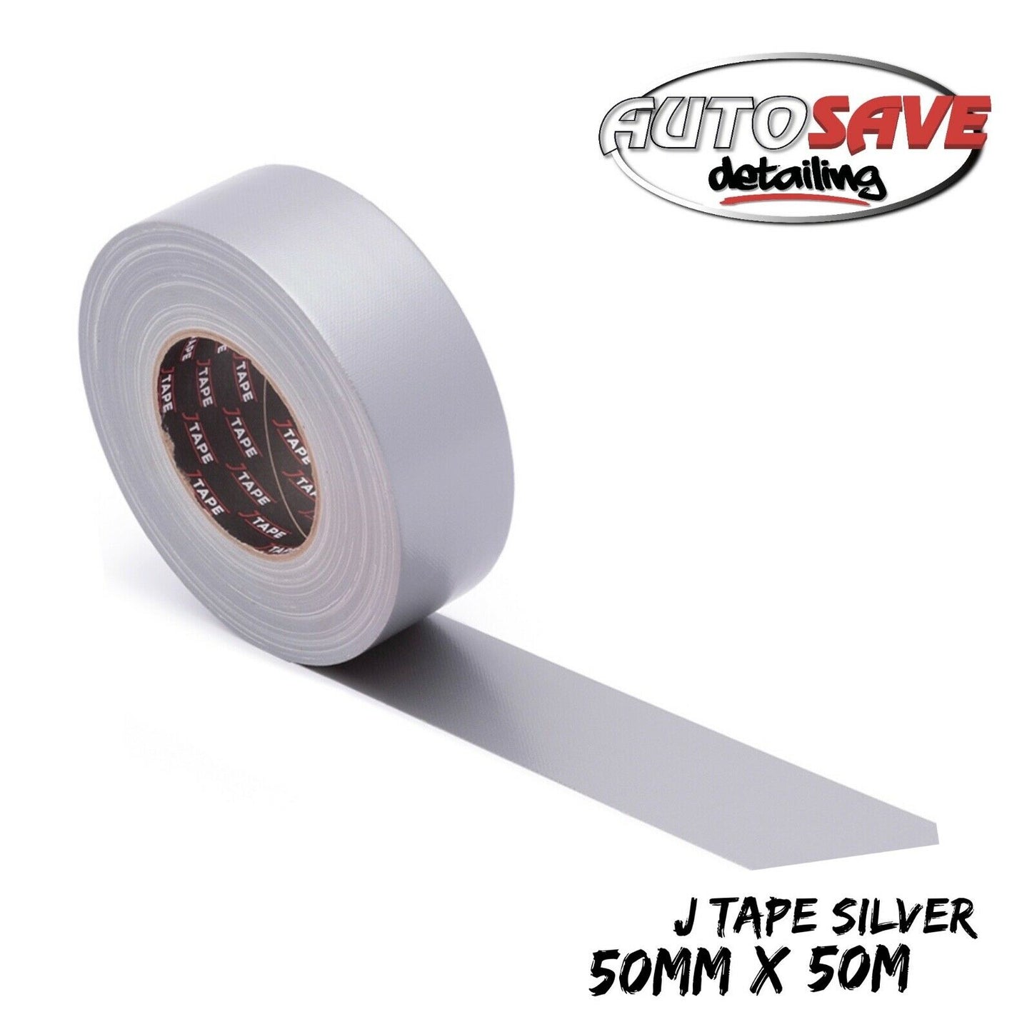 J Tape Silver Polythene Adhesive Cloth Tape (Duct Tape) 50mm x 50m
