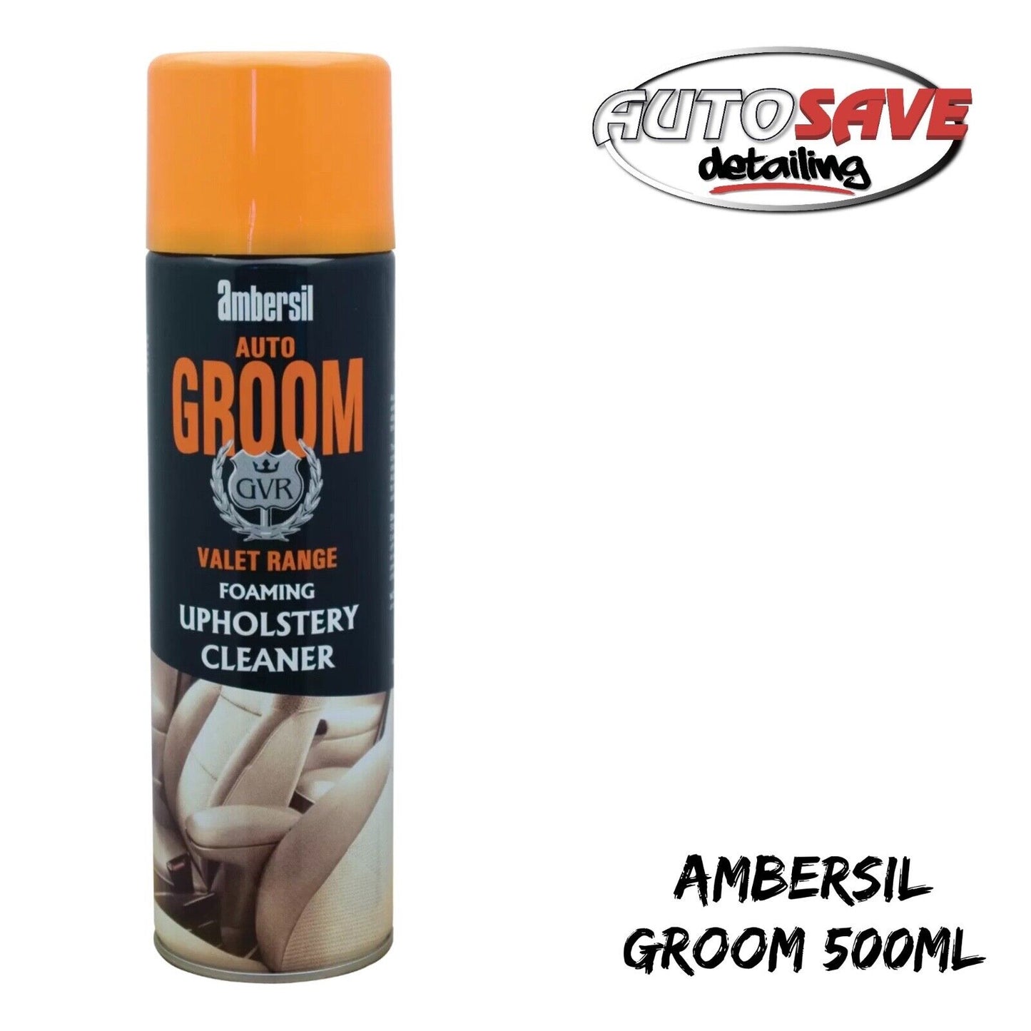 AMBERSIL GROOM CAR INTERIOR SEATS CARPET PLASTIC TRIM UPHOLSTERY FOAM CLEANER