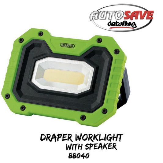 Draper 88040 Rechargeable Worklight Wireless Speaker Green
