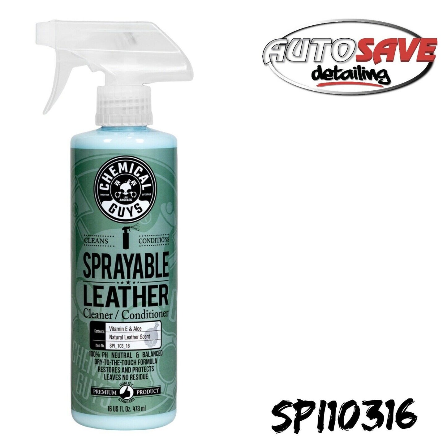 Chemical Guys Sprayable Leather Cleaner And Conditioner 16 oz.