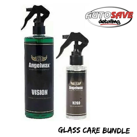 Angelwax Vision 500ml & H2GO 100ml Glass Care Bundle, Clean and Protect