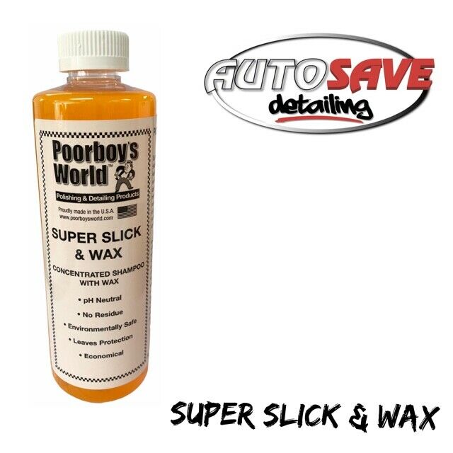 Poorboys Super Slick Shampoo & Wax 16oz 473ml