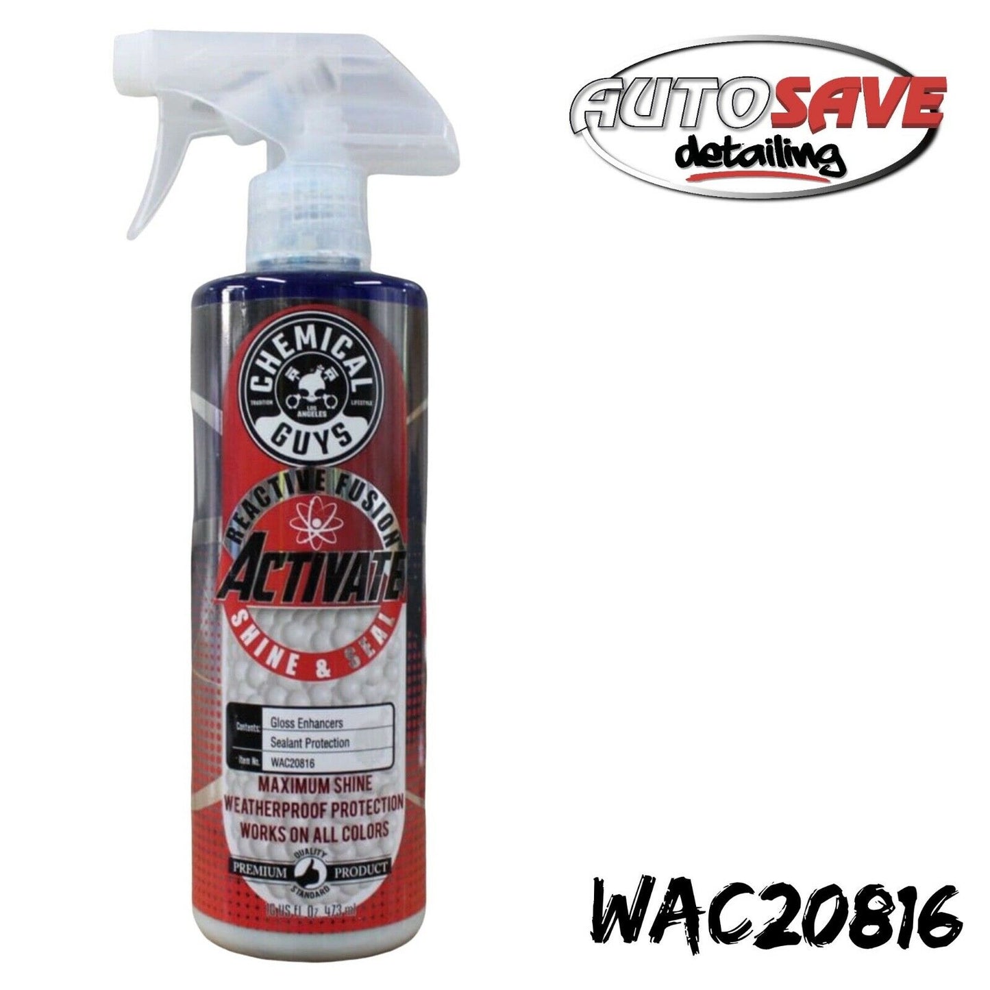 Chemical Guys Activate Instant Wet Finish Shine & Seal 16oz Finish Spray Sealant