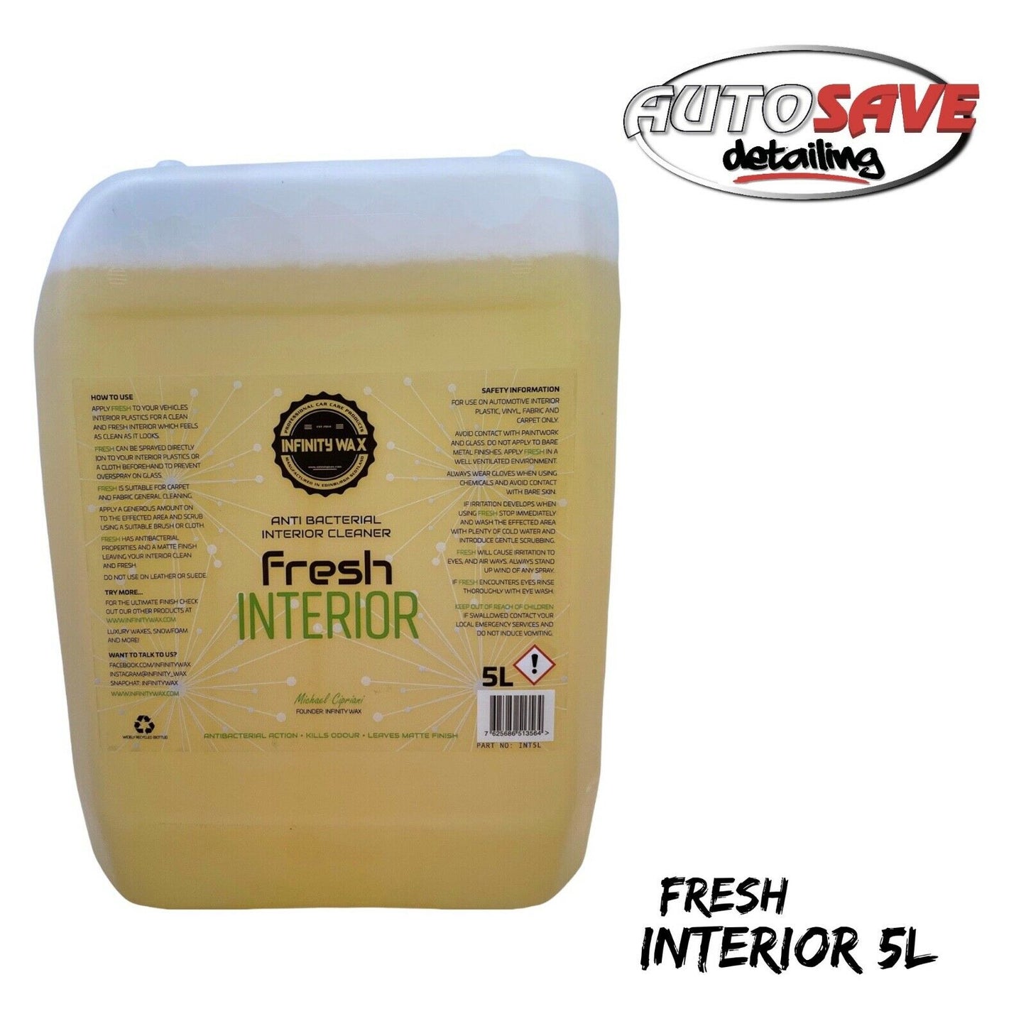 INFINITY WAX FRESH INTERIOR 5L antibacterial