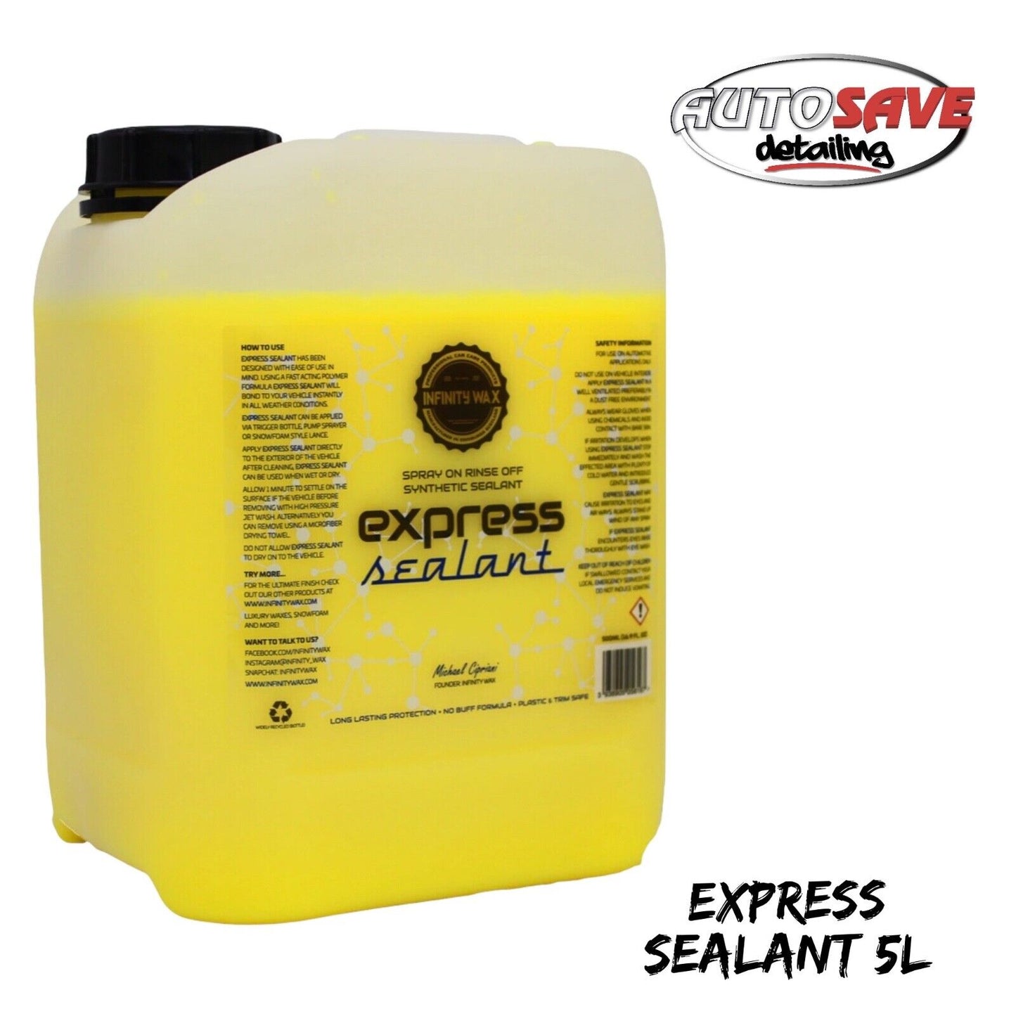 Infinity Wax EXPRESS SEALANT Spray On Rinse Off Synthetic Sealant