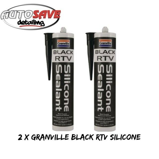 Black Silicone Gasket Sealent Granville 310ml Mastic Gun Sized Tubes x 2