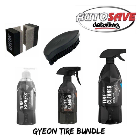 GYEON Q2M TIRE BUNDLE Express, Iron Wheel Clean, Cleaner, Brush and Applicators
