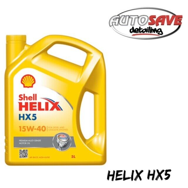 Shell Helix HX5 15W-40 Premium Multi-Grade Engine Oil Petrol & Diesel 5 Litre 5L