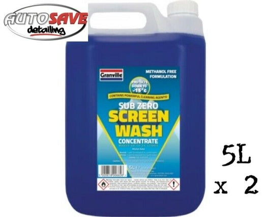 Granville Sub Zero Car  Screen Wash Concentrate -15 Degree Protection 5L x 2