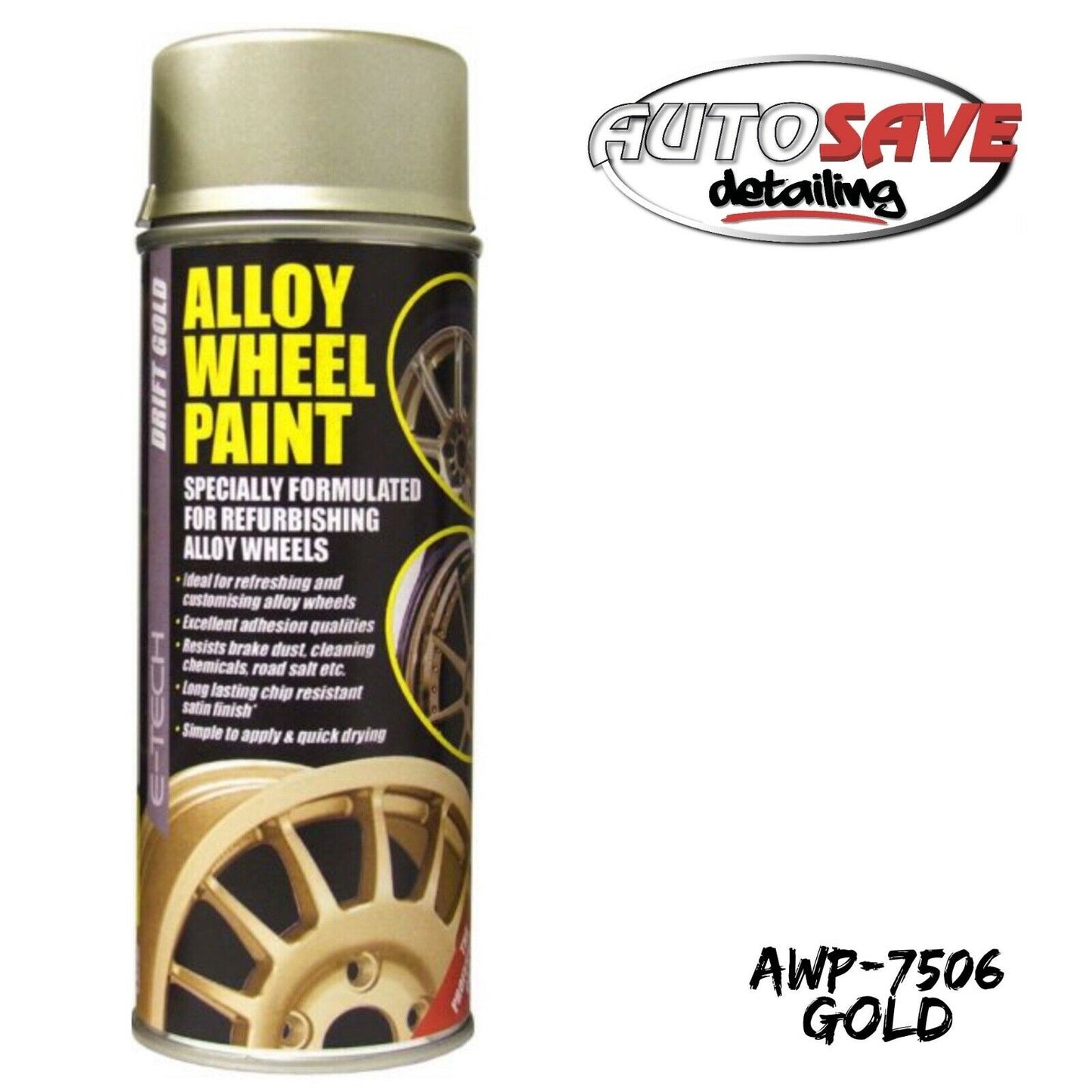 E-Tech Professional GOLD Car Alloy Wheel Spray Paint