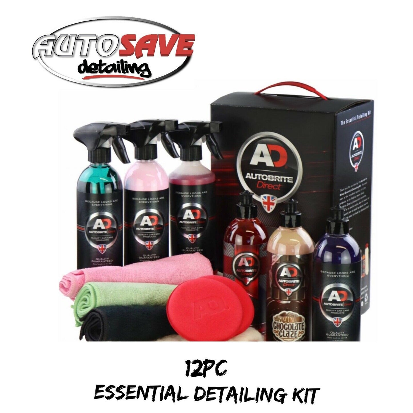 Autobrite Essential Detailing Kit 12pc