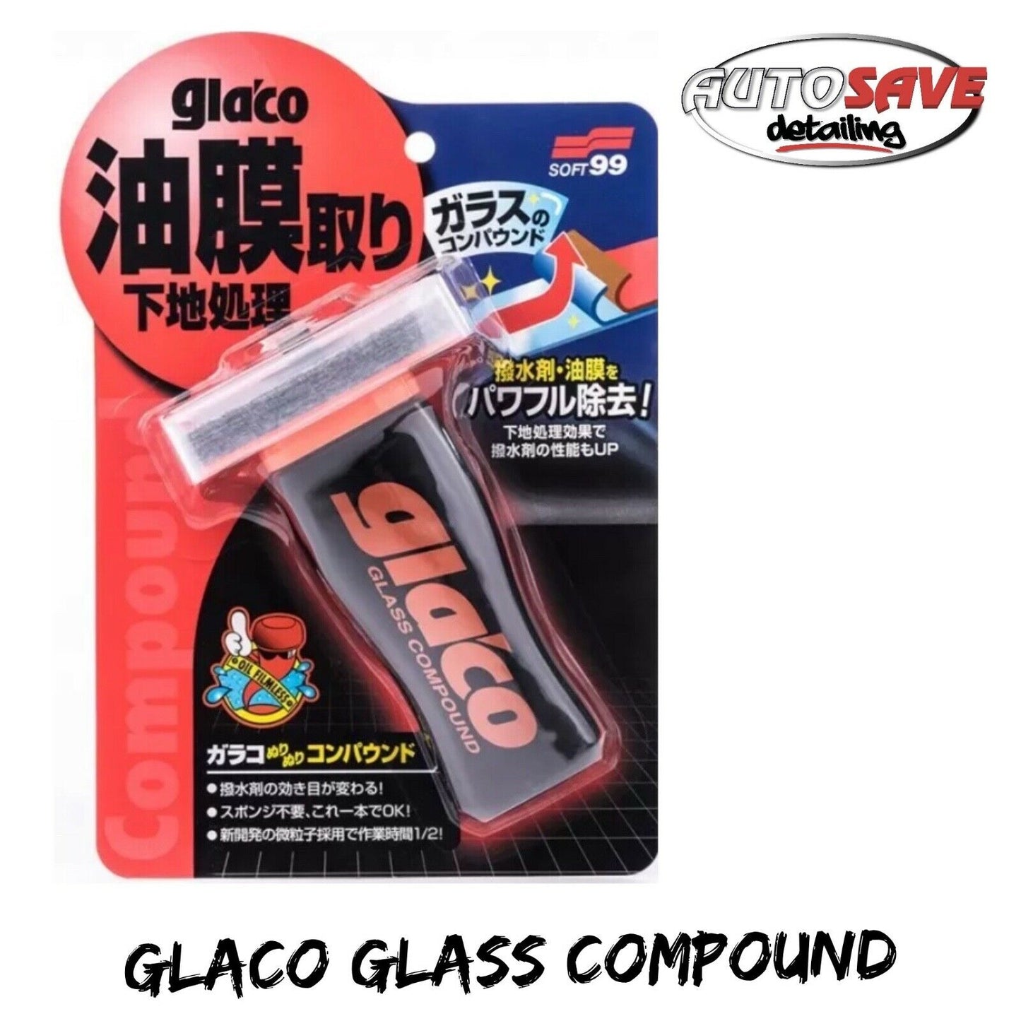Soft99 Glaco Glass Compound Roll On  Glass Screen Cleaner Polish MADE IN JAPAN