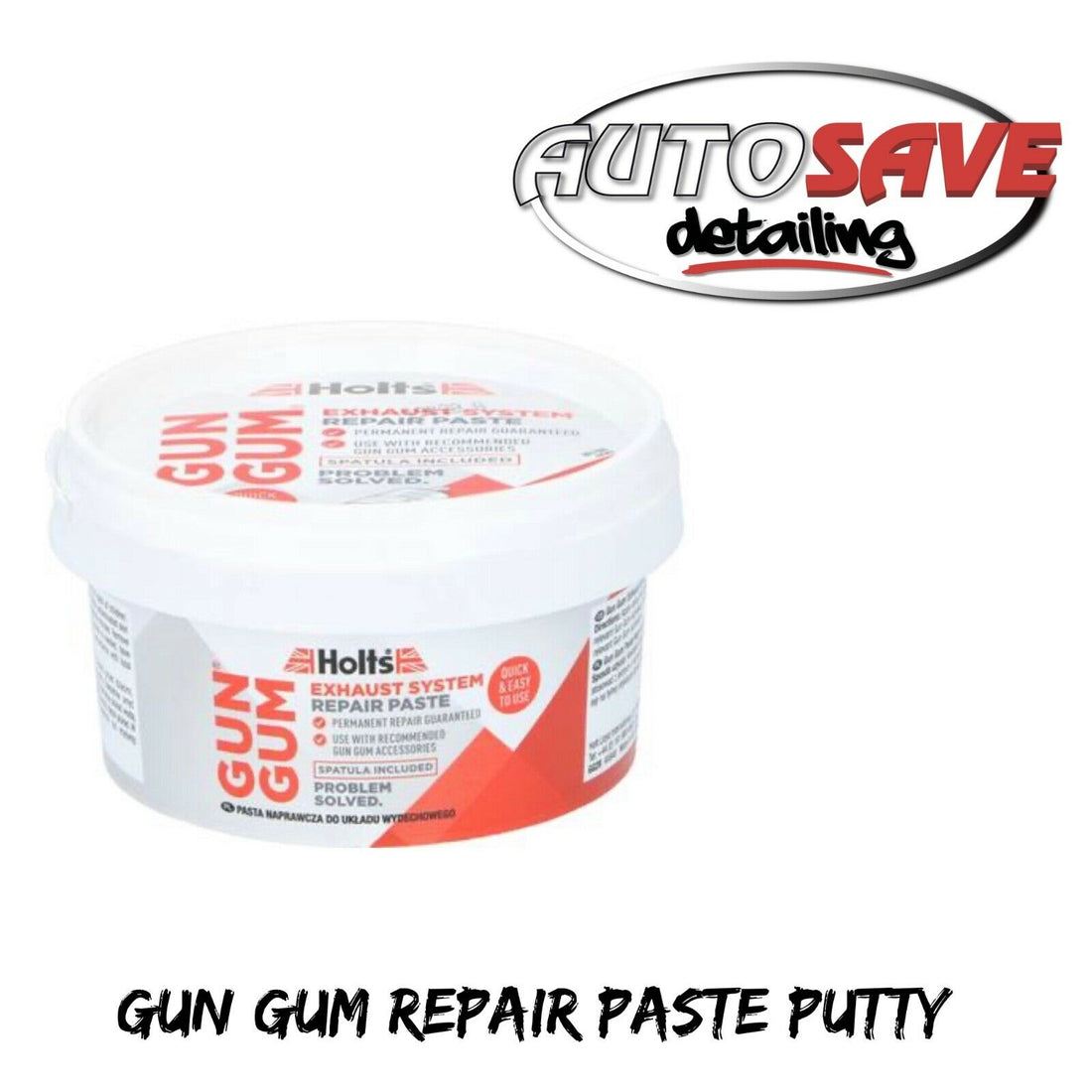 HOLTS GUN GUM GAS TIGHT EXHAUST SILENCER REPAIR PASTE PUTTY GUNGUM GG2