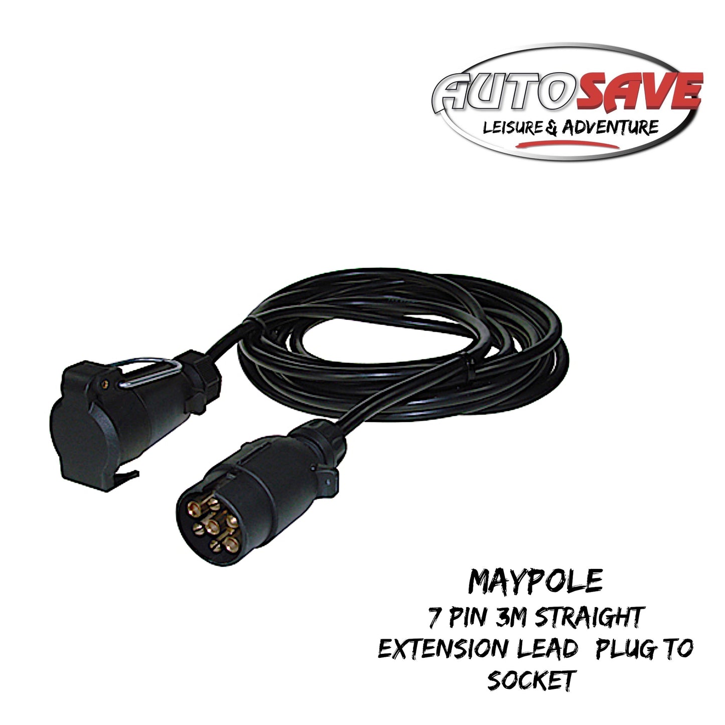 7 Pin 3m Straight Extension Lead (Plug To Socket)