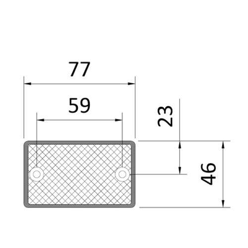 2x Red Rear Reflector With Mounting Holes