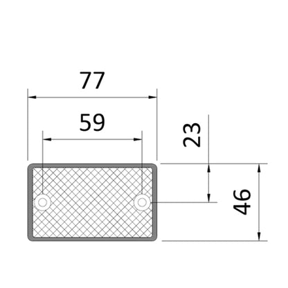 2x Red Rear Reflector With Mounting Holes