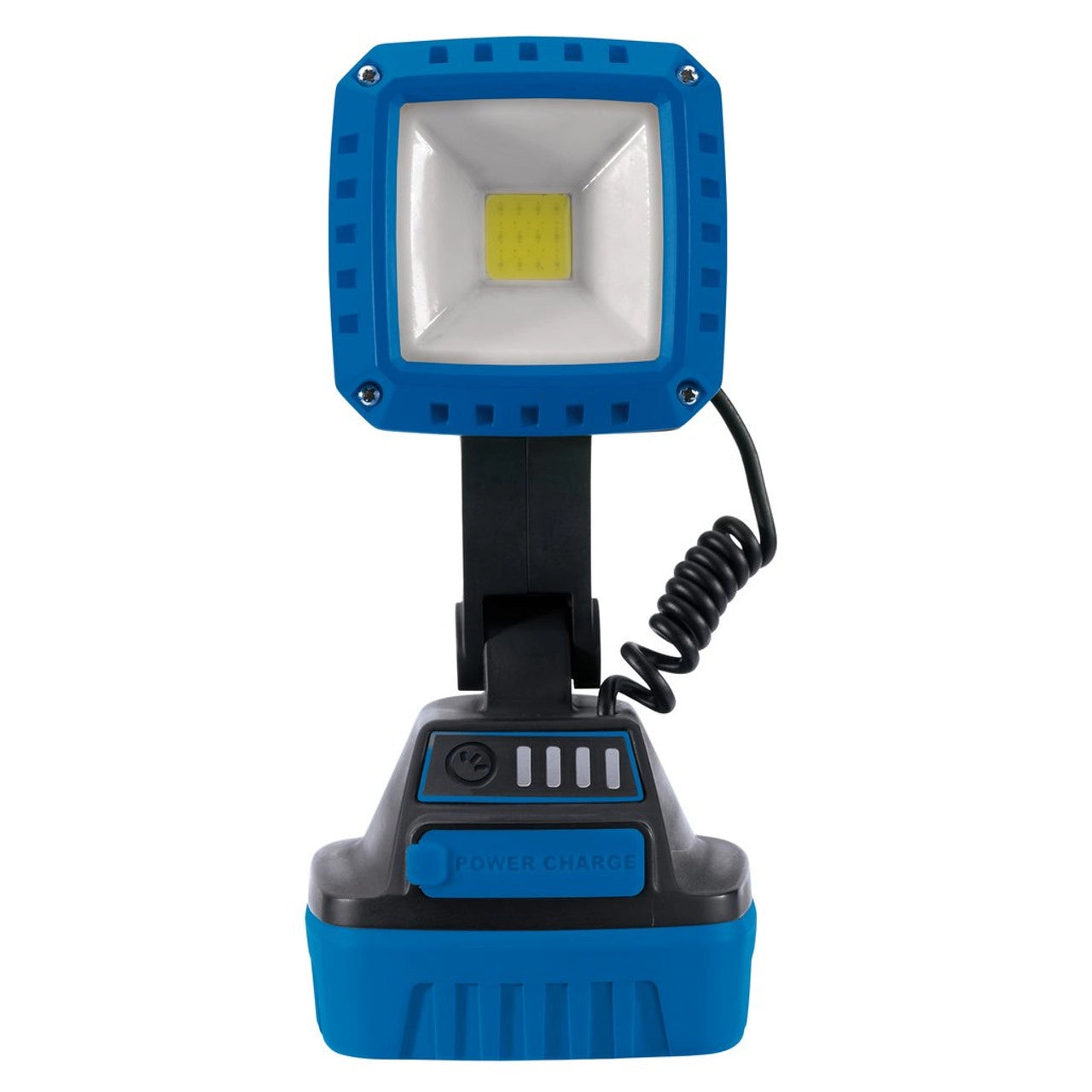 Draper COB LED Rechargeable Worklight, 10W, 1,000 Lumens, Blue, 4 x 2.2Ah Batteries