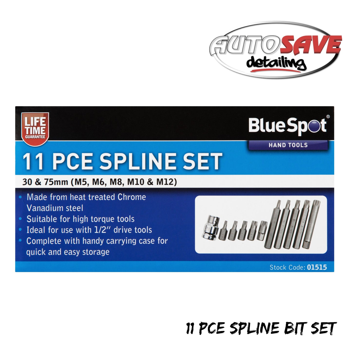 11 PCE 1/2" SPLINE SET (M5-M12)