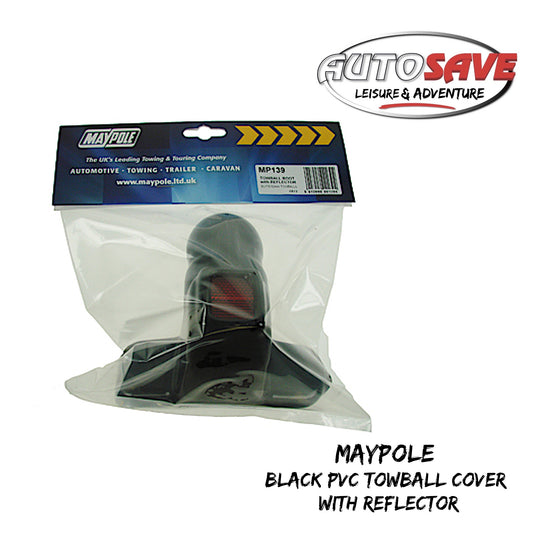 Black PVC Towball Cover With Reflector