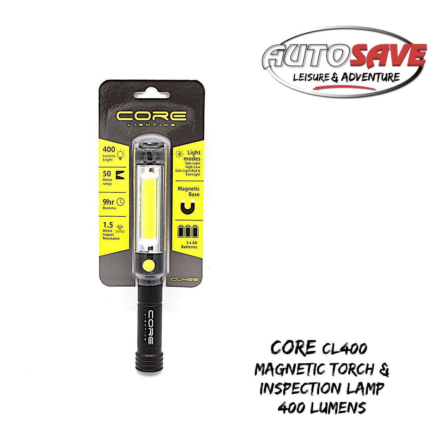 Core CL400 Magnetic Torch Inspection Lamp 400