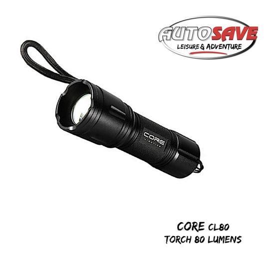 CORE LIGHTING CL80 LED TORCH - 3 LIGHT MODES HIGH LOW FLASHING - 50 METRE RANGE