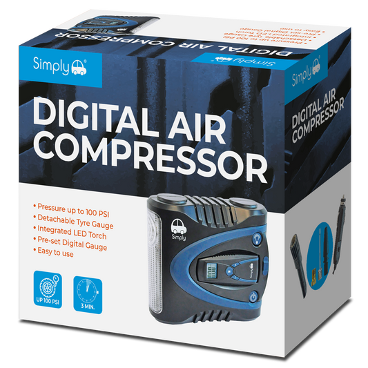 SIMPLY AUTO DIGITAL AIR COMPRESSOR + PRESSURE GAUGE