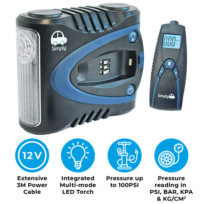 SIMPLY AUTO DIGITAL AIR COMPRESSOR + PRESSURE GAUGE