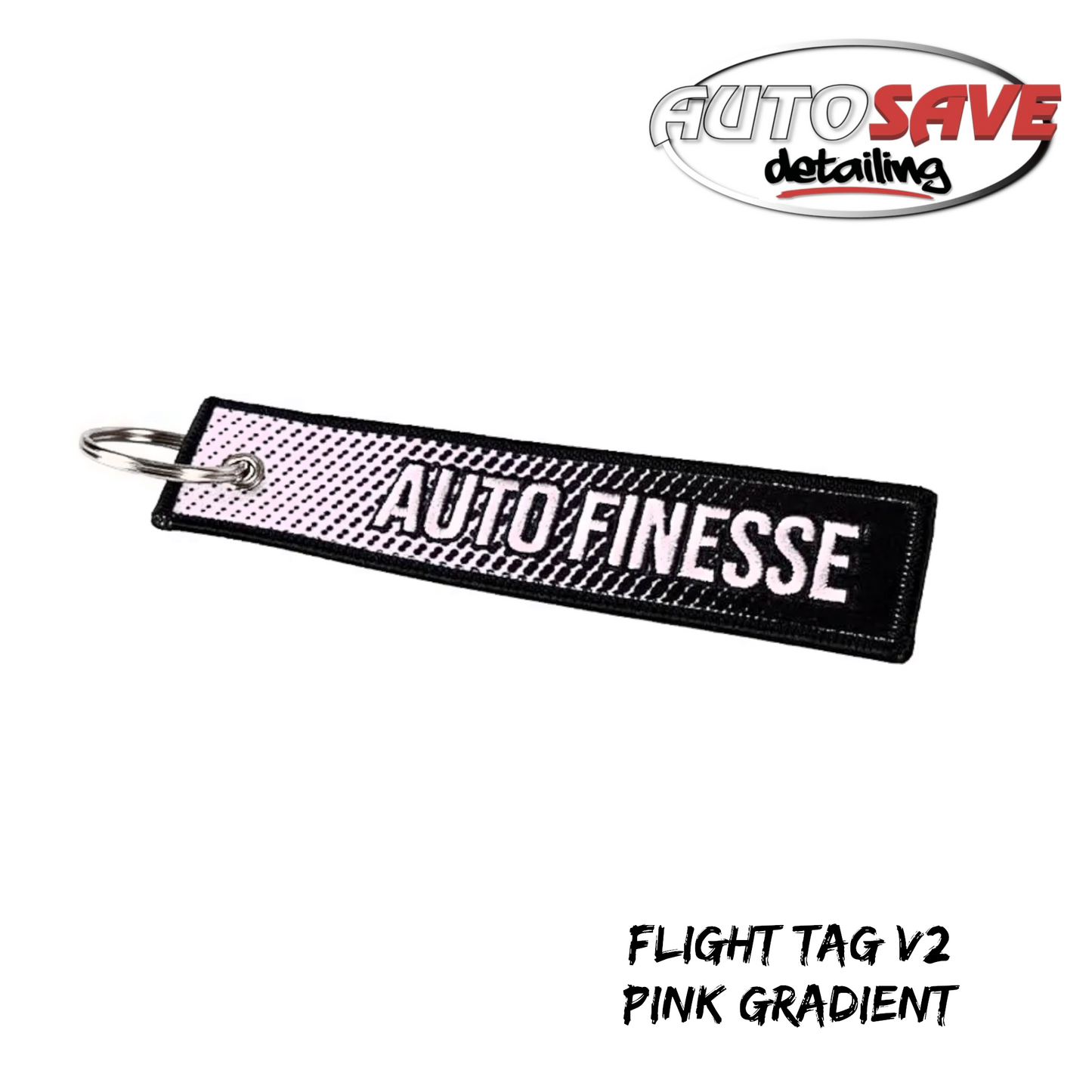 Auto Finesse - Gradient Flight Tag - Keyring - Pink