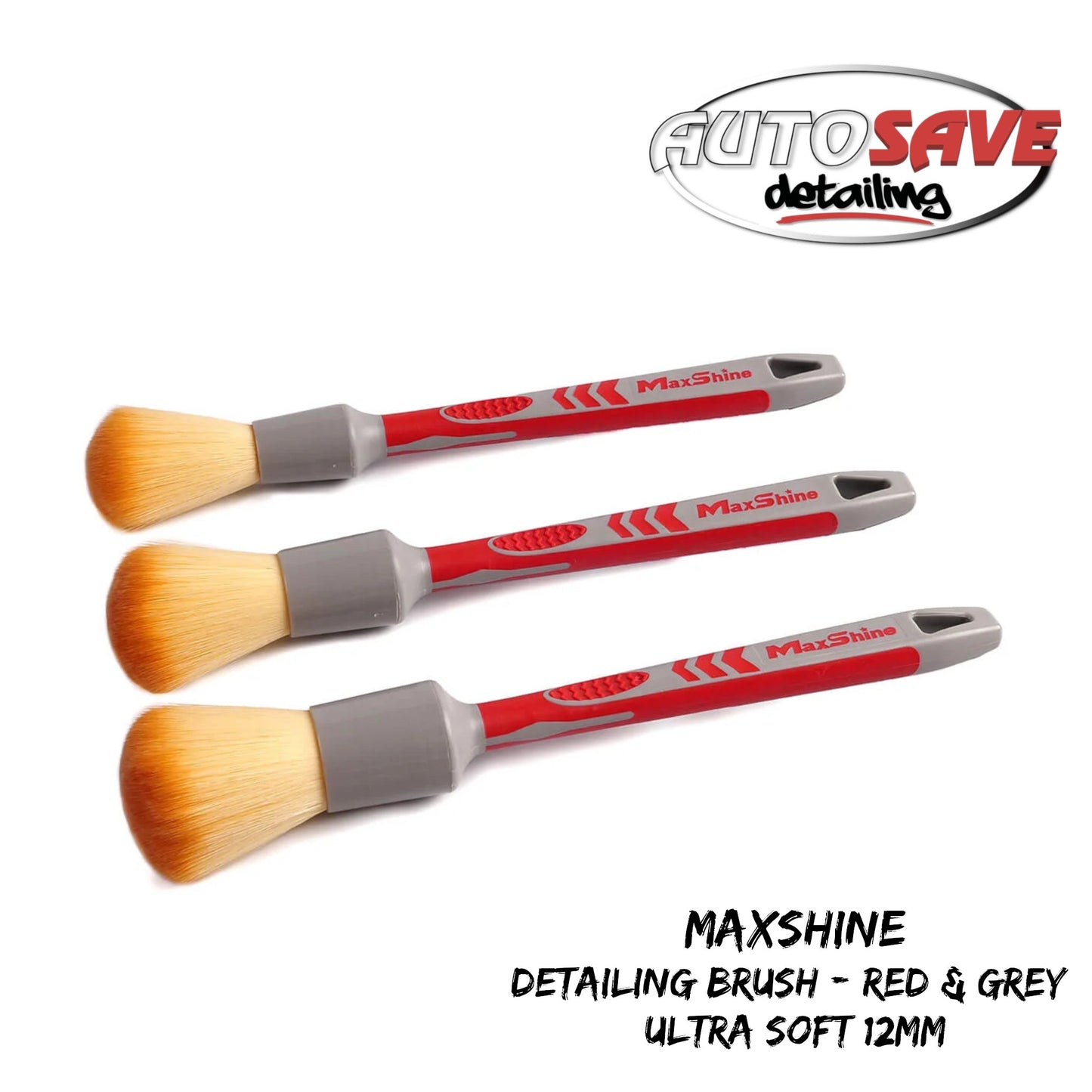Detailing Brush – Red & Grey - Ultra Soft 12mm