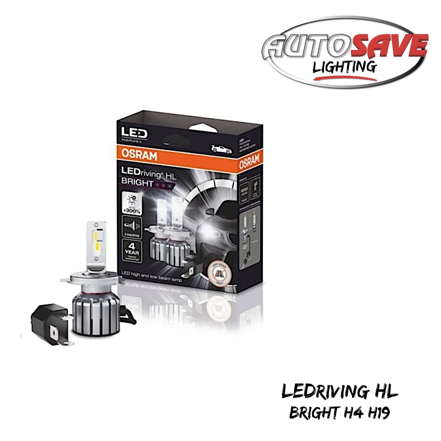 2x H4 LED OSRAM LEDriving HL BRIGHT H4/H19 6000K Bulbs 64193DWBRT-2HFB