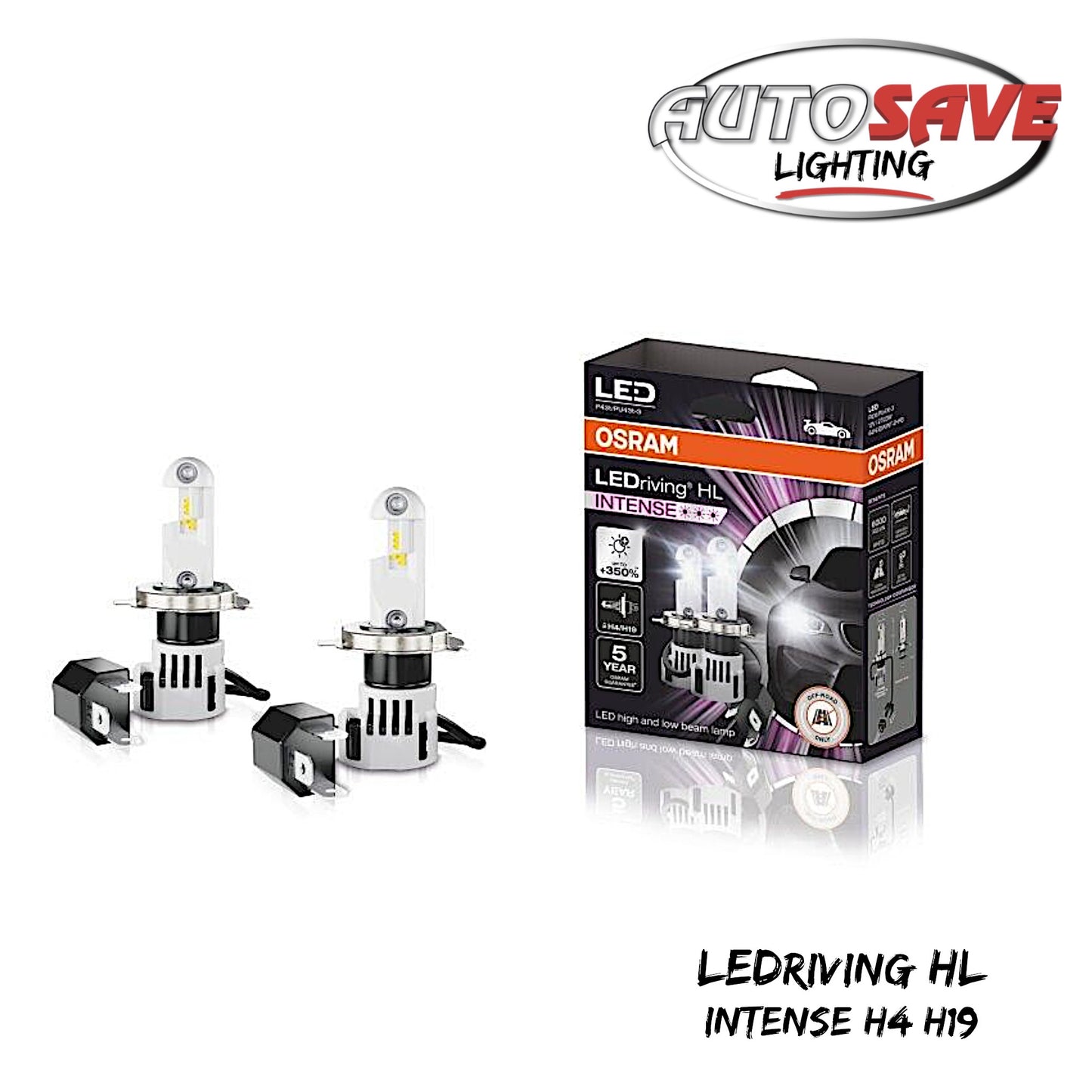 2x H4 LED OSRAM LEDriving HL INTENSE H4/H19 6000K Bulbs 64193DWINT-2HF –  Autosave Components