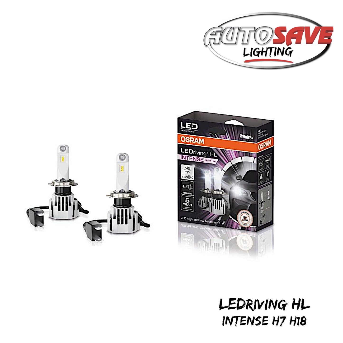 2x H7 LED OSRAM LEDriving HL INTENSE H7/H18 6000K Bulbs 64210DWINT-2HF –  Autosave Components